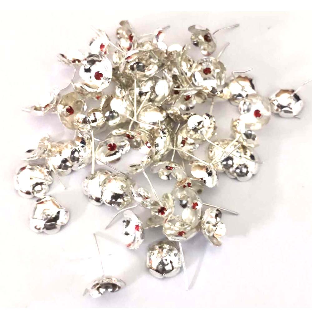 Silver Coated Flowers (108 Pcs)